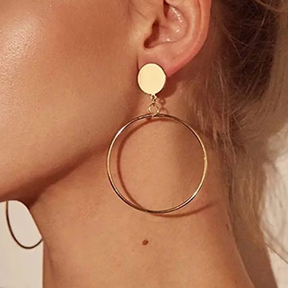 Dangle hoop earrings